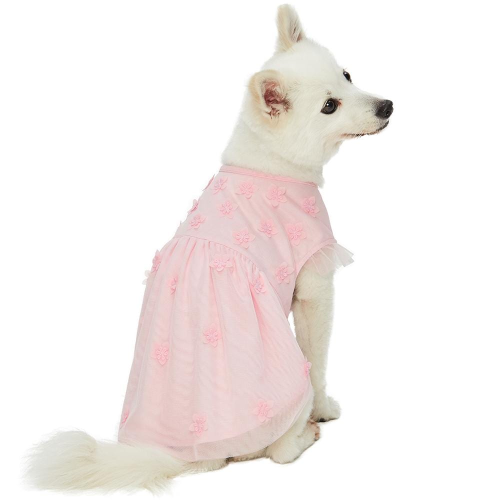 Blueberry Pet Breton Stripe Dog Dress - Baby Pink