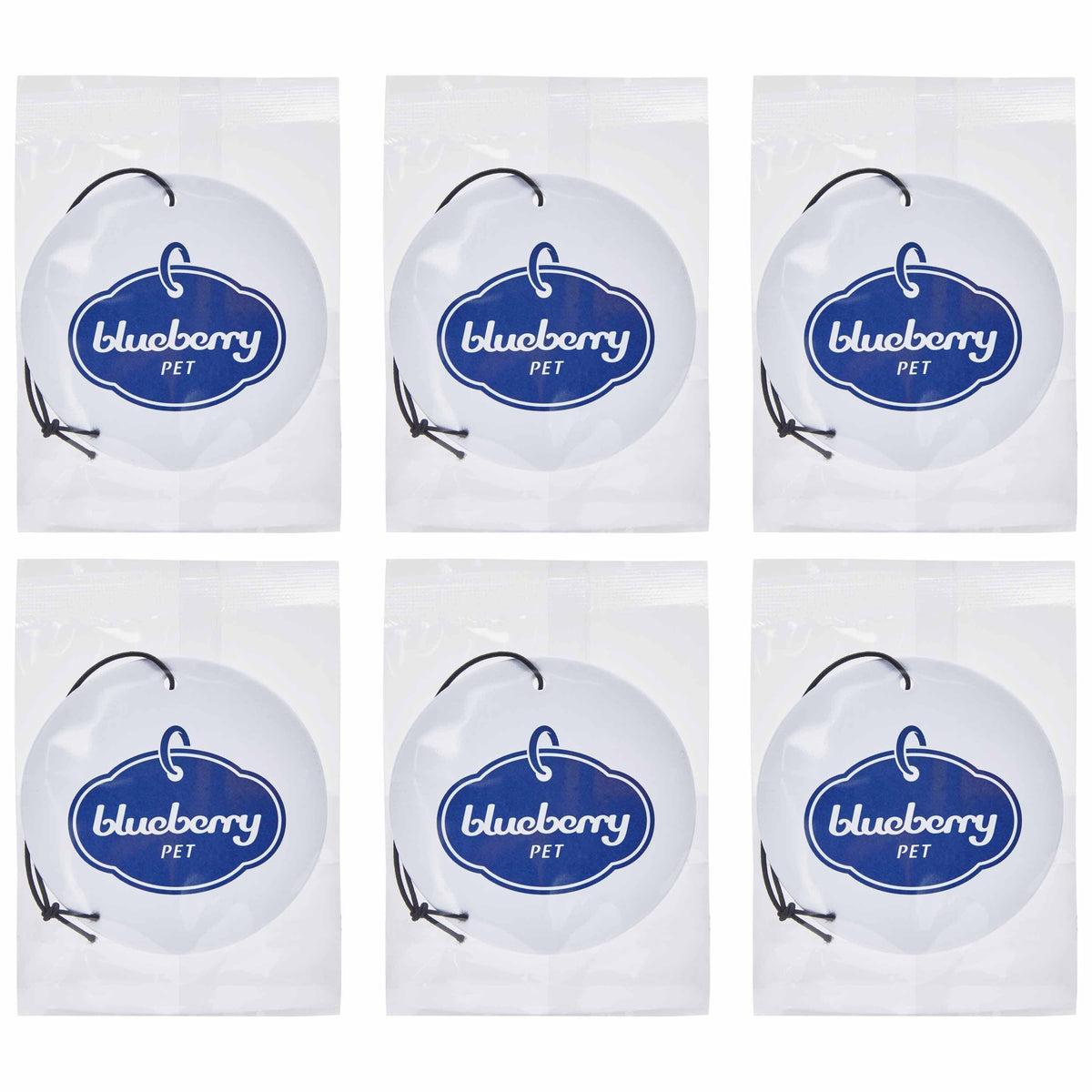 6 Pack Linen Scented Car Air Fresheners Blueberry Pet