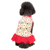 Dog Dress Blueberry Pet Red & Sunshine Yellow Floral Cotton Dog Dress Red / 10