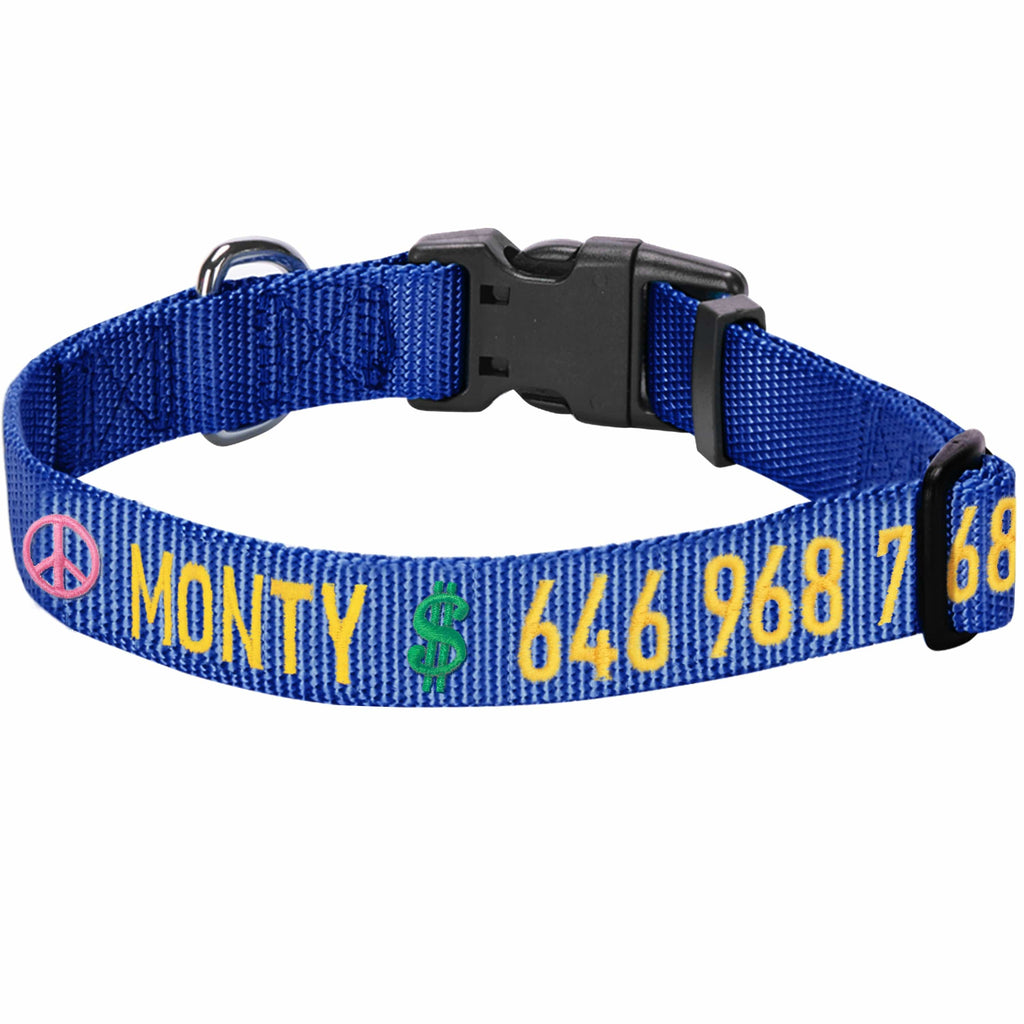 Personalized Dog Collar Nylon Custom Customization Collar with