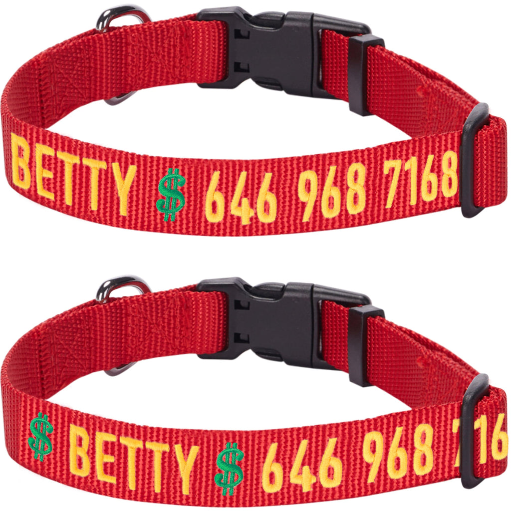 Customized Leather Dog ID Collar Personalized Pet Name Number and Leash set  XS-L