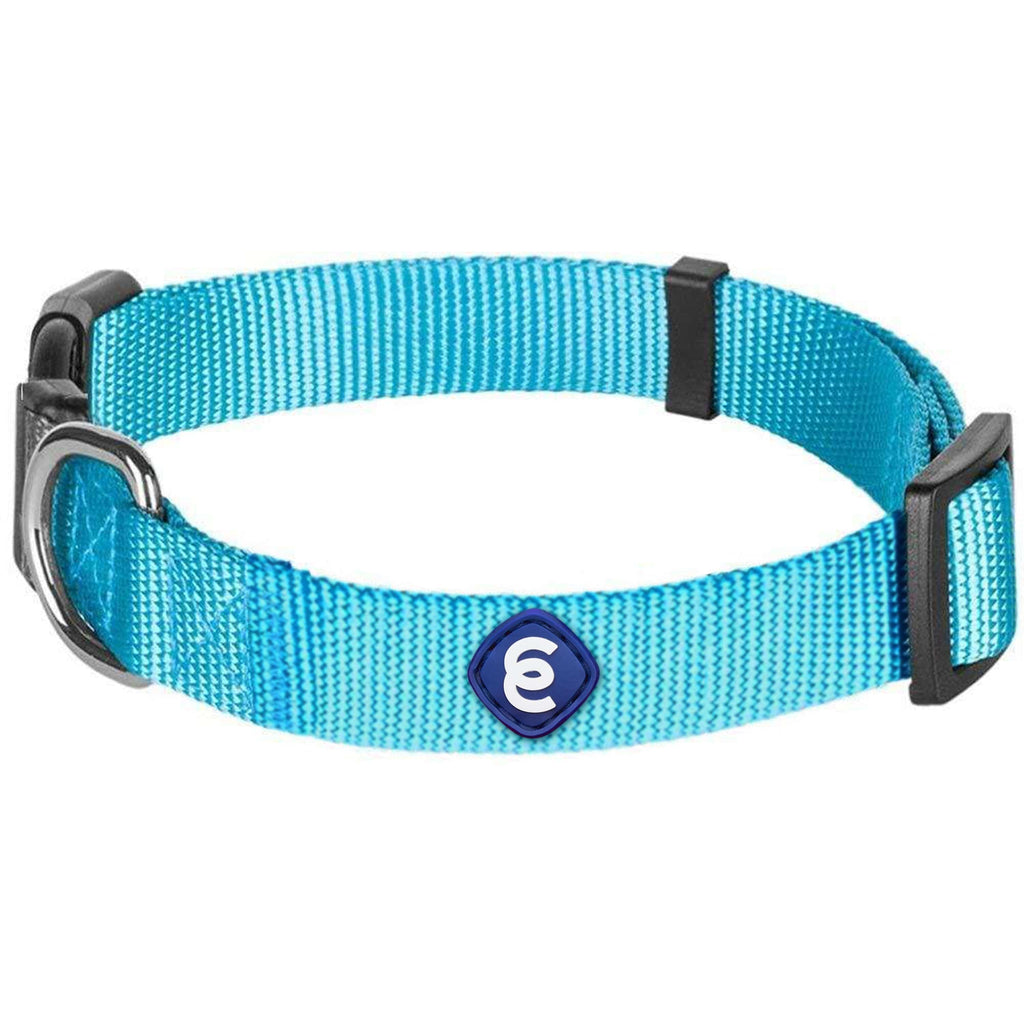 Blueberry Pet Classic Solid Color Adjustable Dog Collar Turquoise / X-Small