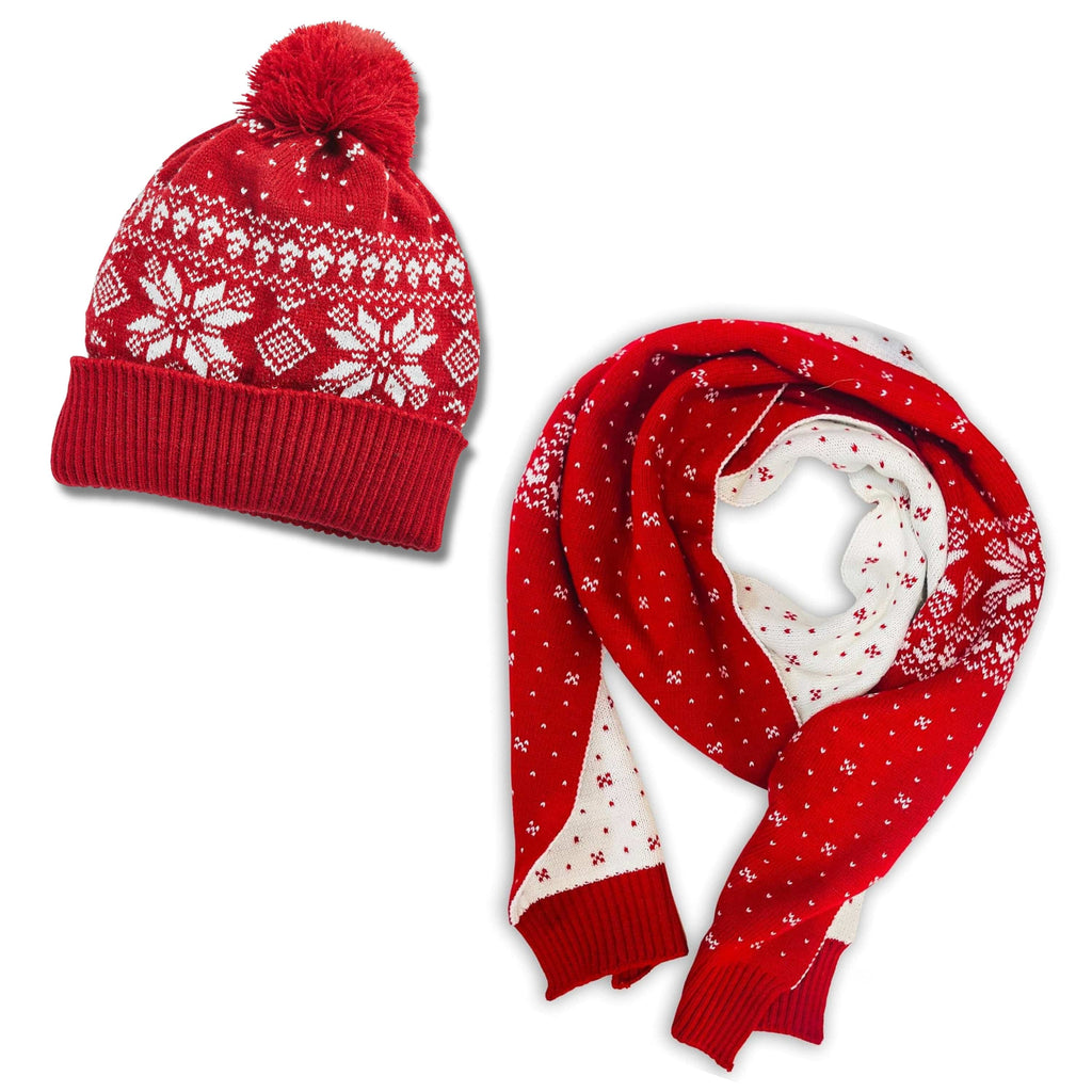 Blueberry Pet Fair Isle Matching Family Apparel - Dog - True Red Sweater