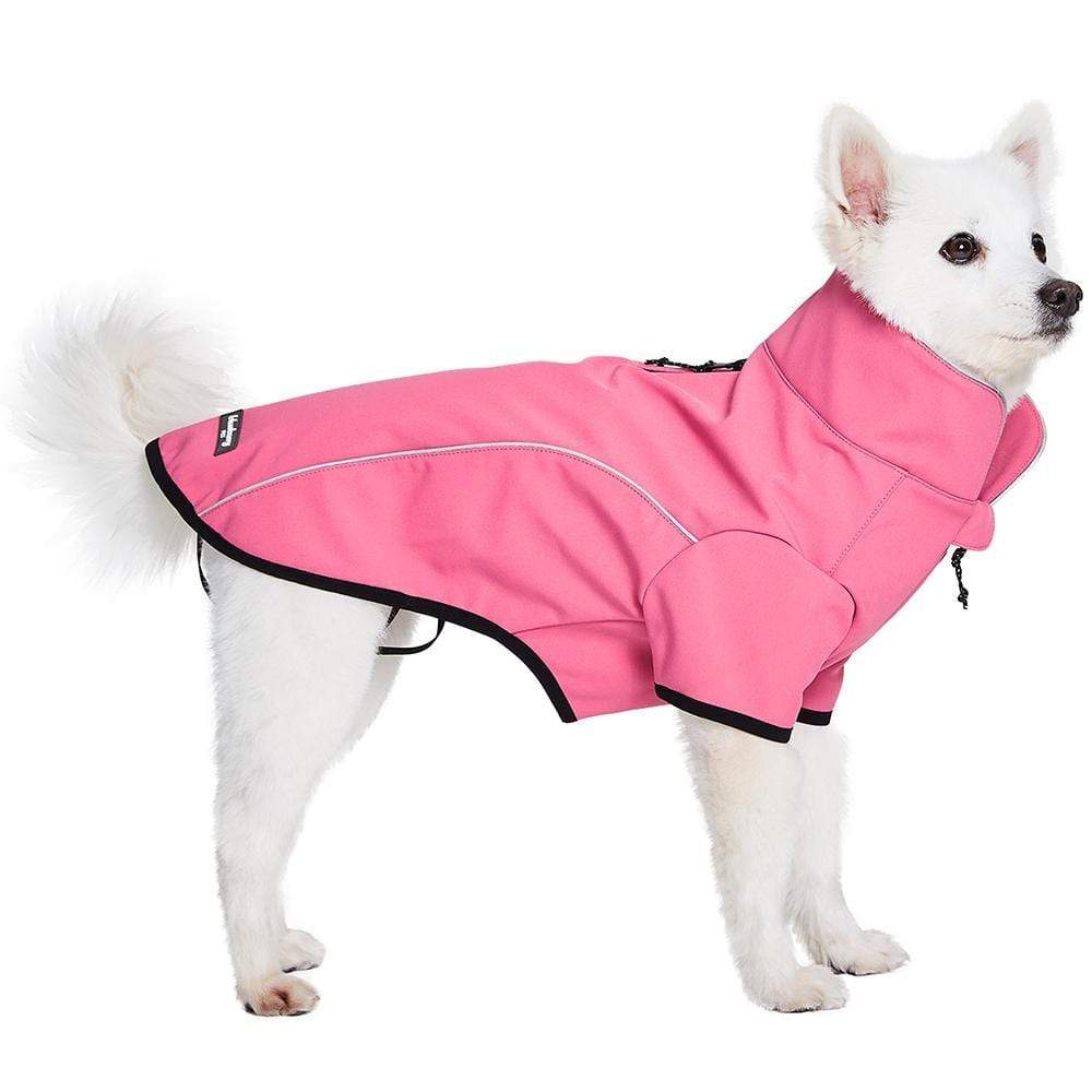 dog gear softshell Blueberry Pet Windproof Waterproof Reflective Softshell Dog Jacket, Red, Size 16