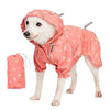 Dog Raincoat Blueberry Pet Waterproof | Pink Reflective Dog Raincoat with 2 Legs Pink / 10