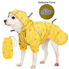 Dog Raincoat Blueberry Pet Waterproof | Sunflower Yellow Reflective Dog Raincoat with 2 Legs Sunflower Yellow / 10