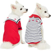 Dog Shirt Blueberry Pet Summer Vacation Beach Dog T-shirts, Cerise Red, 2 Pack Sailor Suit Shirts Cerise Red / 10