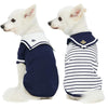 Dog Shirt Blueberry Pet Summer Vacation Beach Dog T-shirts, Navy Blue, 2 Pack Sailor Suit Shirts Navy Blue / 10