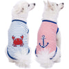 Dog Shirt Blueberry Pet Summer Vacation Beach Dog T-shirts, 2 Pack Sunshine Sea Lover Shirts Sea Lover / 10