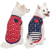 Dog Shirt Blueberry Pet American Flag Theme Dog T-Shirts, 2 Pack National Pride / 10