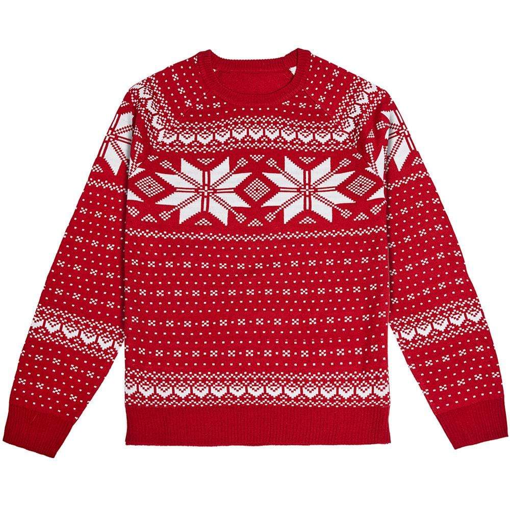 Blueberry Pet Fair Isle Matching Family Apparel - Dog - True Red Sweater