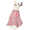 Dog Outwear Blueberry Pet Marled Dog Poncho with Necklace & Flower Cerise Red / 10