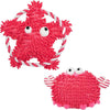 Dog Toy Blueberry Pet Pack of 2 Durable Interactive Squeaky Plush Dog Rope Toys for Puppy, Crab and Sea-Star Crab + Sea-star / 7.8