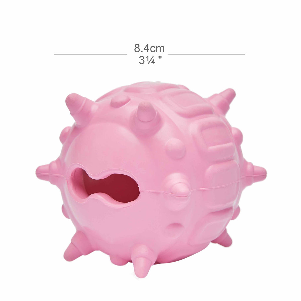 Blueberry Pet Spiky Ball Dog Chew Toy and Treat Dispenser