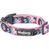 Dog Collar Blueberry Pet Floral Prints Neoprene Padded Dog Collar Pink Rose / Small