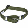 Dog Collar Essentials by Blueberry Pet Nylon Adjustable Martingale Dog Collar for Puppy S M L Boy Girl, Green Military Green / Small