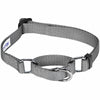 Dog Collar Essentials by Blueberry Pet Nylon Adjustable Martingale Dog Collar for Puppy S M L Boy Girl, Black Flint Gray / Small