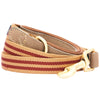 Dog Leash Blueberry Pet Genuine Leather & Polyester Dog Leash Red & Brown / 4ft, M