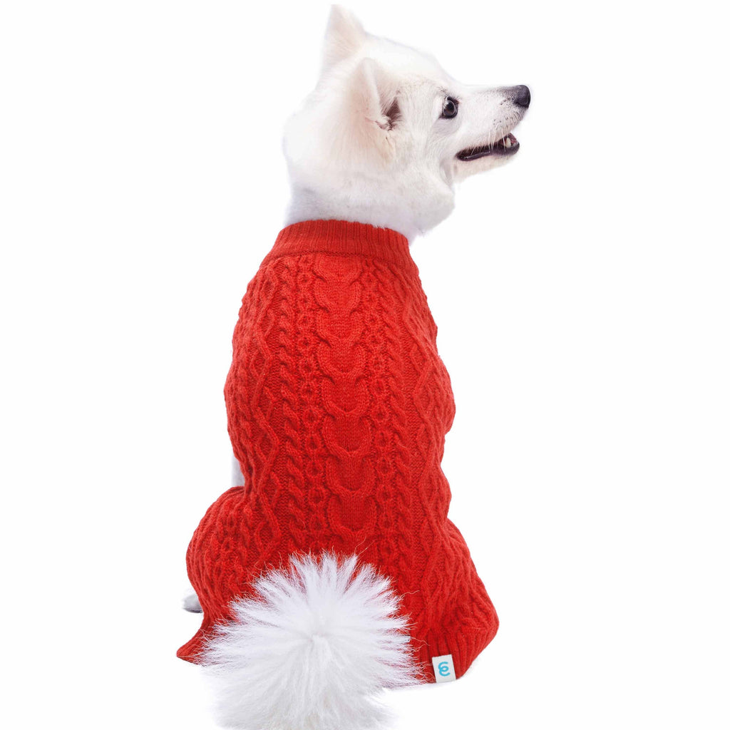 Pet Life Harmonious Dual Color Weaved Heavy Cable Knitted Fashion Designer Dog Sweater