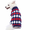 Dog Sweater Blueberry Pet Chic Argyle All Over Dog Sweater in Navy Blue Navy Blue / 10
