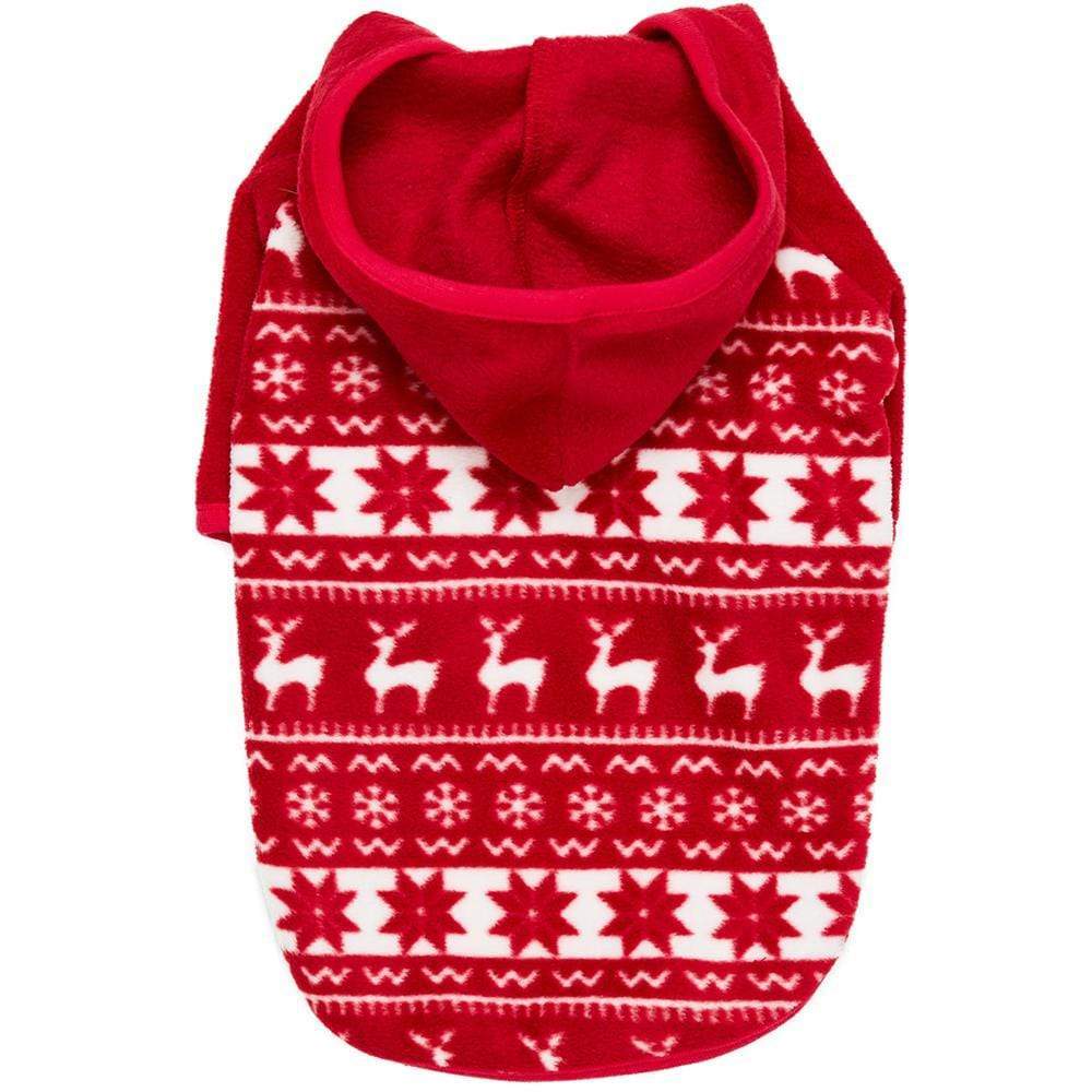 Blueberry Pet Christmas Holiday Reindeer & Snowflake Fleece Dog Sweater, Dog Snood Vest / 16