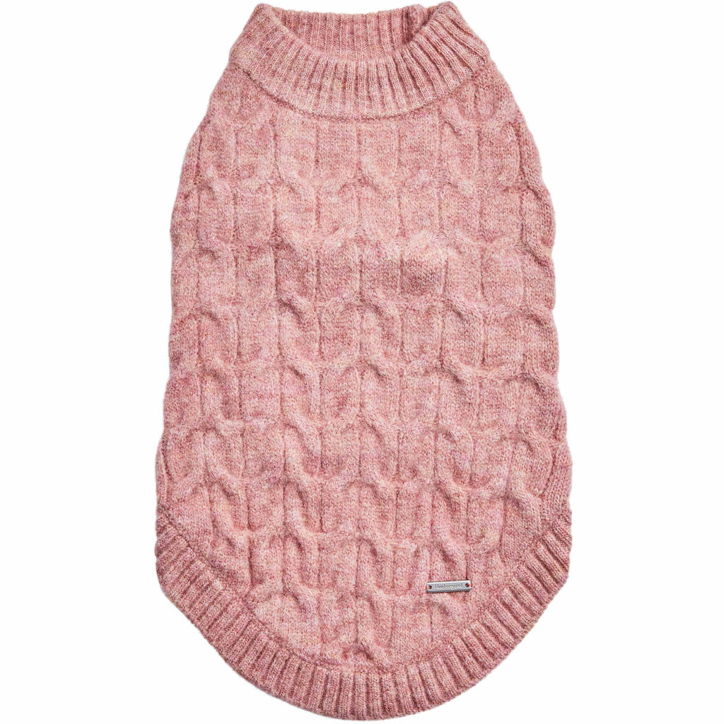 Fuzzy Textured Knit Dog Sweater Cozy Crew Neck For Pets