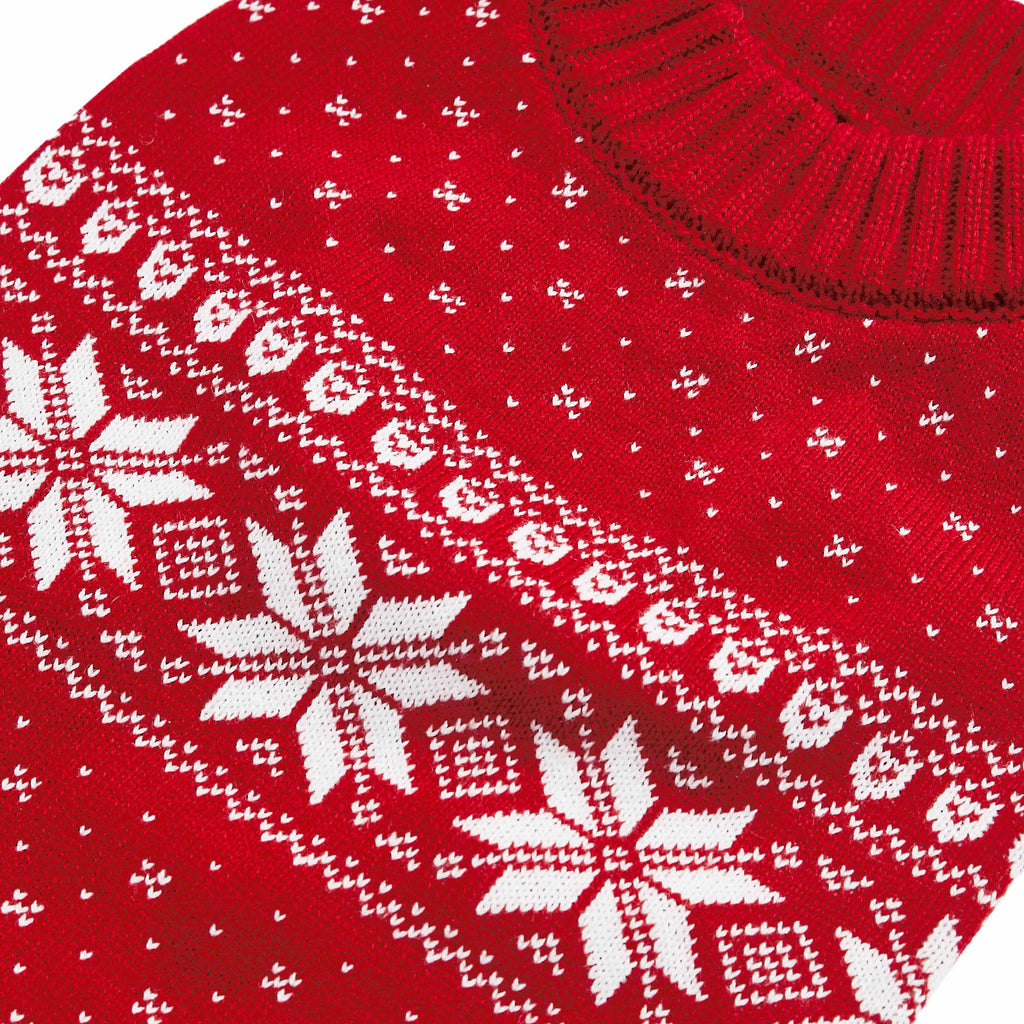 Holiday Family Sweater, True Red — Custom-Spun & Custom-Dyed