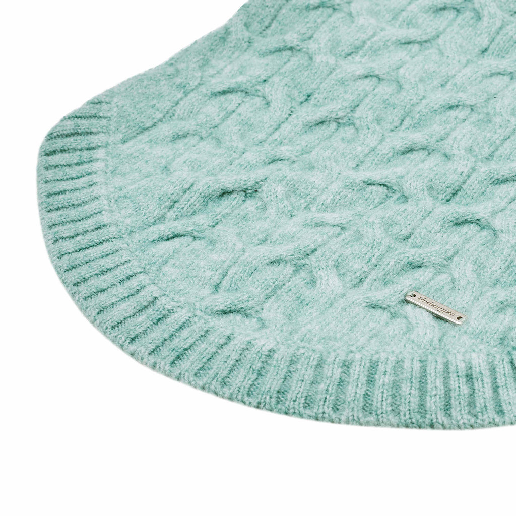 Blueberry Pet Classic Fuzzy Textured Knit Pullover Turtle-Neck Dog