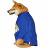 Dog Sweater Blueberry Pet Wool Blend Cable Knit Dog Sweater Klein Blue / 10