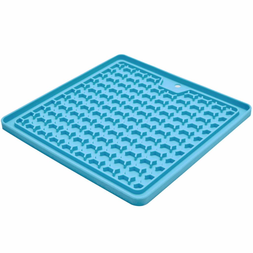 Licking Mat for Dogs Cats 2 Pack,Dog Peanut Butter Lick Pad Blue+