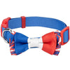Dog Collar Blueberry Pet Flag of France Bowtie Dog Collar Blue / Small