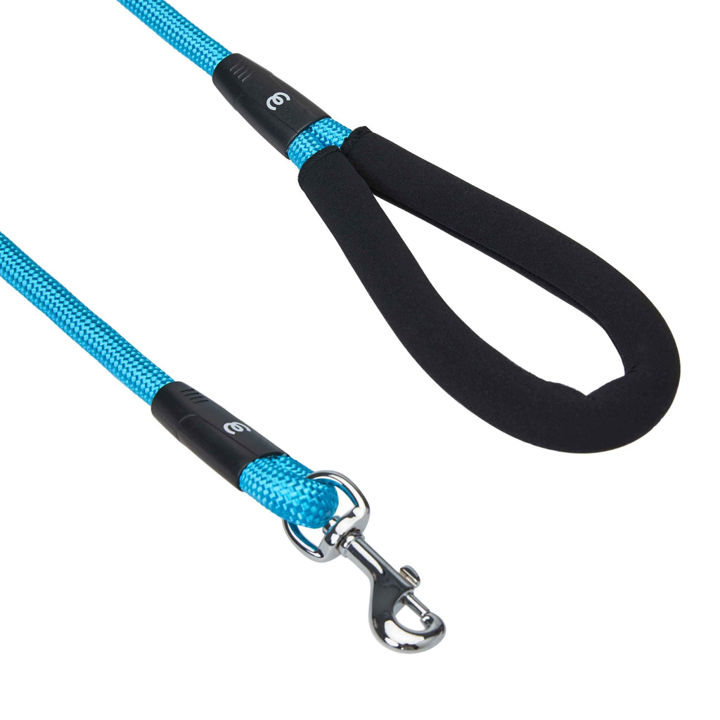 Nylon Dog Rope Leash with Neoprene Handle for Girl Boy 4ft Blue