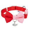 Cat Collar Blueberry Pet Timeless Color-block Cat Collar Scarlet Red & Pink / Small