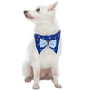 Dog Collar Blueberry Pet Nautical Dog Collars Anchors Vacation Beach Collar Bandana with Bowtie Summer Bon Voyage Collar for S M L Pets Sailboat / Small