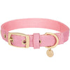 Dog Collar Blueberry Pet The Most Coveted Metallic Thread Designer Dog Collar Tinsel Pink / X-Small