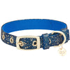 Dog Collar Blueberry Pet Glam Life Gold Stamping Lace Dog Collar Classy Navy / Small