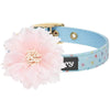 Exclusive · Dog Collar Blueberry Pet The Most Coveted Holo Glitter Dog Collar with Flower Baby Blue / Small