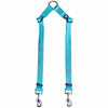 Dog Leash Essentials by Blueberry Pet No Tangle Double Dog Leash Nylon Durable Adjustable, Pink Blue Green Red Turquoise / Small (0-20lbs)