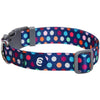 Dog Collar Essentials by Blueberry Pet Rainbow Polka Dots Dog Collar Rainbow Polka Dots / Small