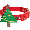 Dog Collar Blueberry Pet Christmas Dog Collar with Décor Christmas Tree & Snowman / Small