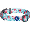 Dog Collar Essentials by Blueberry Pet Spring Scent Inspired Garden Floral Dog Collar Pastel Blue / Small