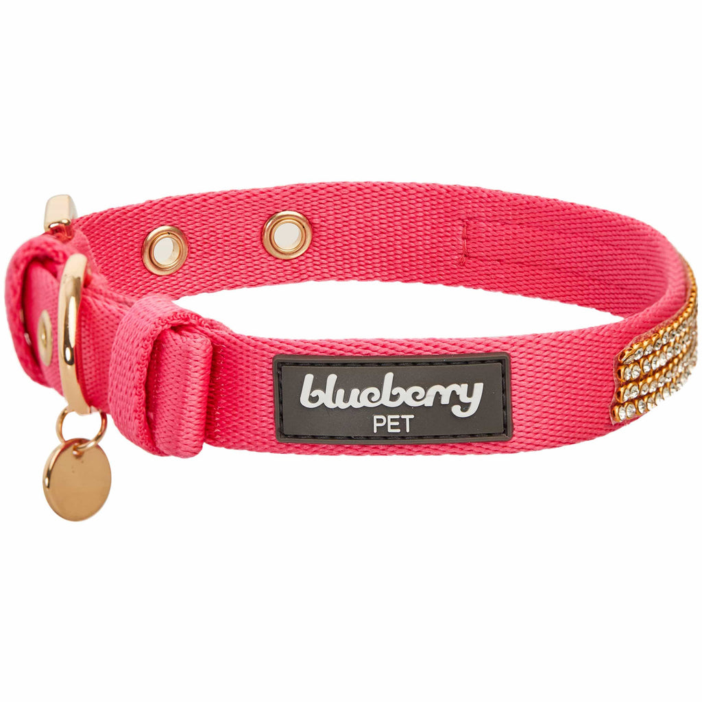 Blueberry Pet The Most Coveted Designer Dog Collar Tinsel Pink / X-Small