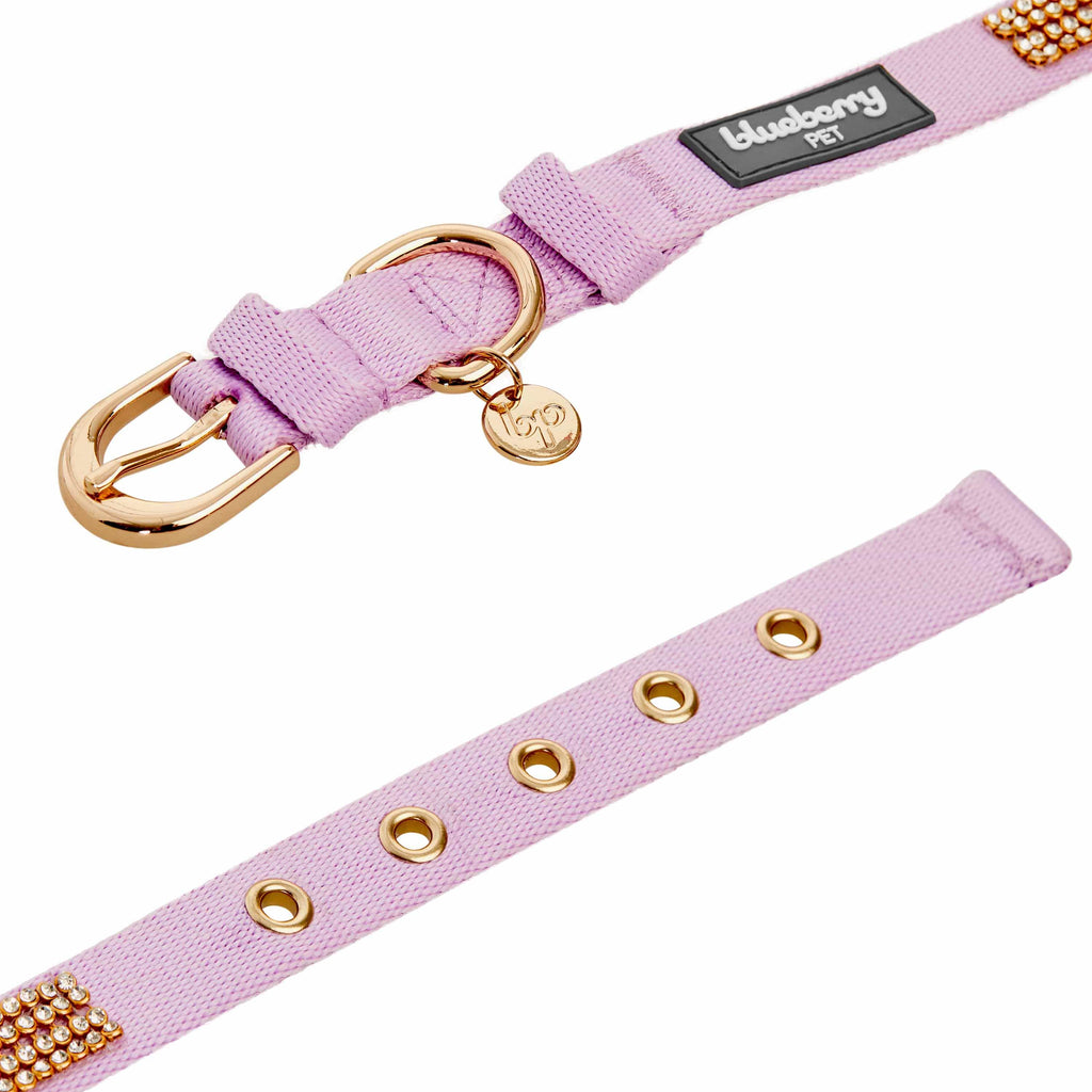 Luxury Designer Pink Monogram Dog Collar In XS, S, M, L, XL