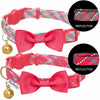 Cat Collar Blueberry Pet Reflective Striped Cat Collar, 2 Pack Pink Hues / 9