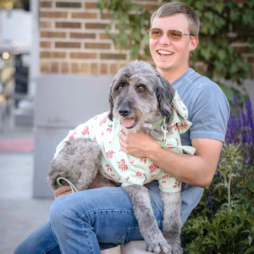 Spring-Scented Floral Print Dog Hoodie for Stylish Pets