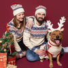 Dog Sweater Blueberry Pet Christmas Matching Sweater, Ugly Christmas Sweater Creamy White Fair Isle Family Sweaters for Cat Puppy Small Medium Large Dog Pet Owners